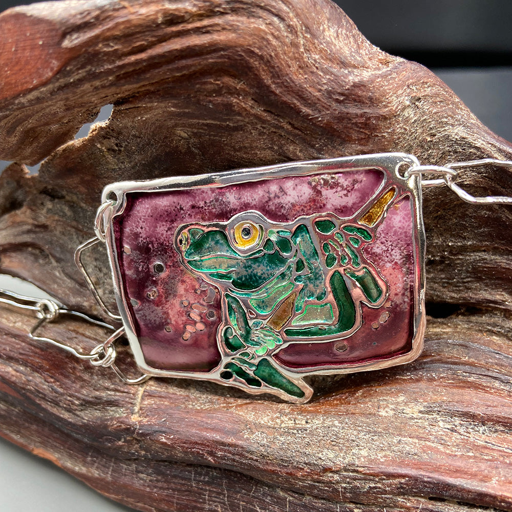 Tree Frog in  Magenta Sky